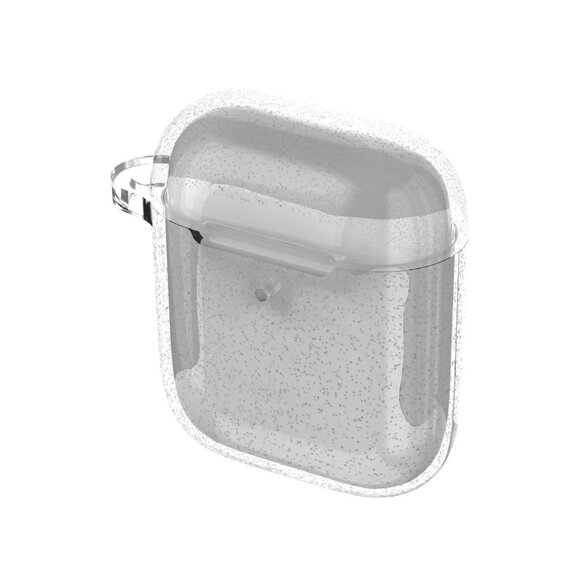 Onn Charging Case Cover for Apple AirPods (1st, 2nd generation) -Silver Glitter - Picture 3 of 7